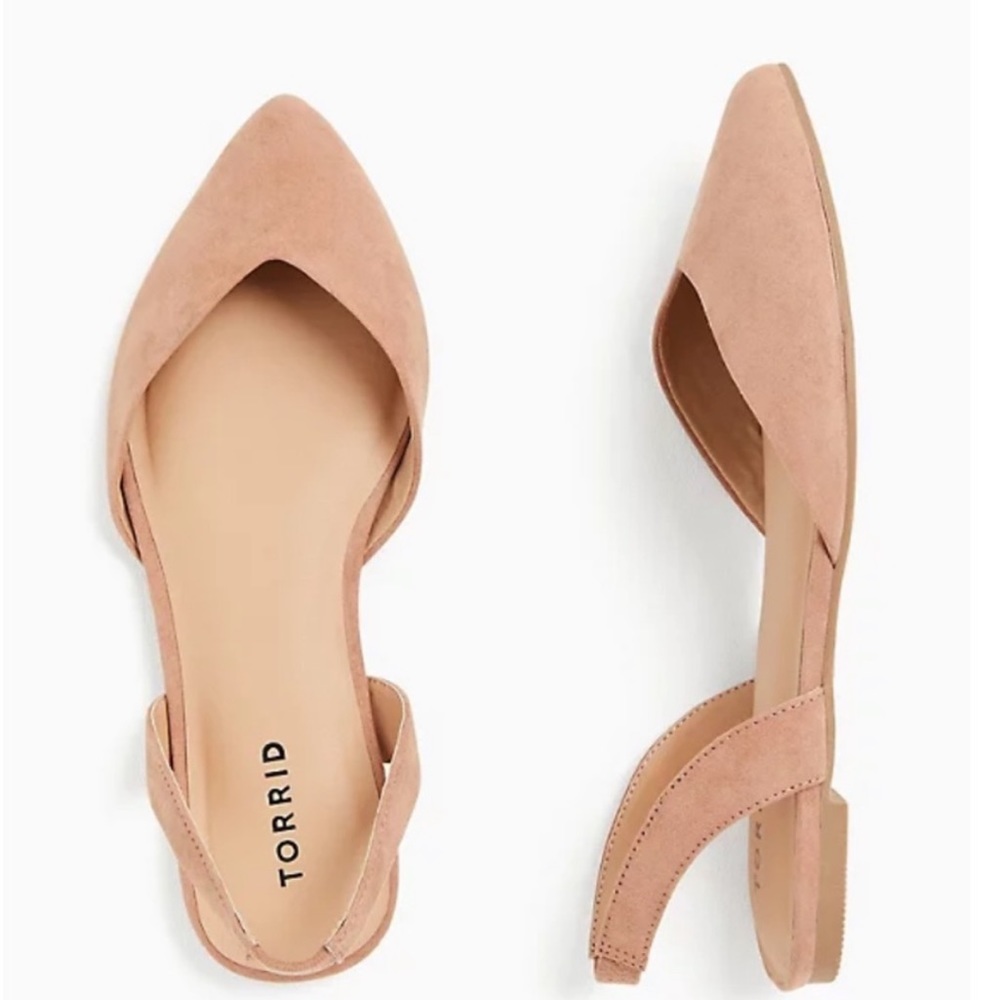 Torrid V-Cut Slingback Flats Size 11 W